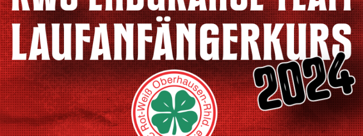 Banner des RWO Endurance Team Laufanfängerkurs 2024 mit Logo.