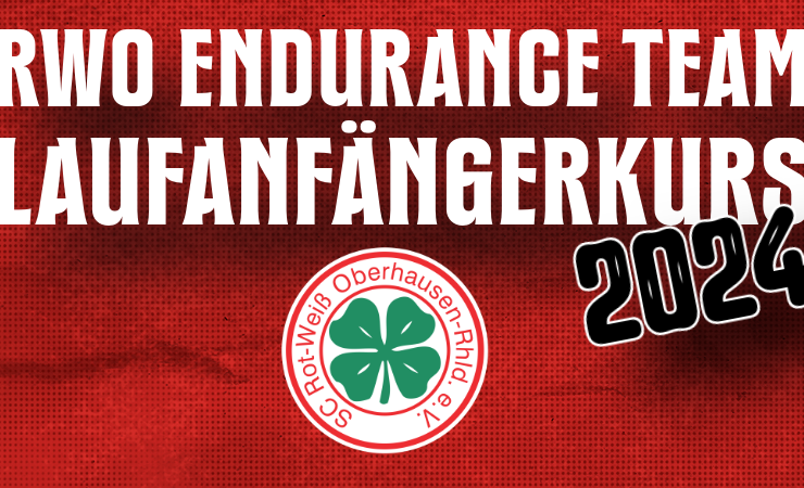 Banner des RWO Endurance Team Laufanfängerkurs 2024 mit Logo.